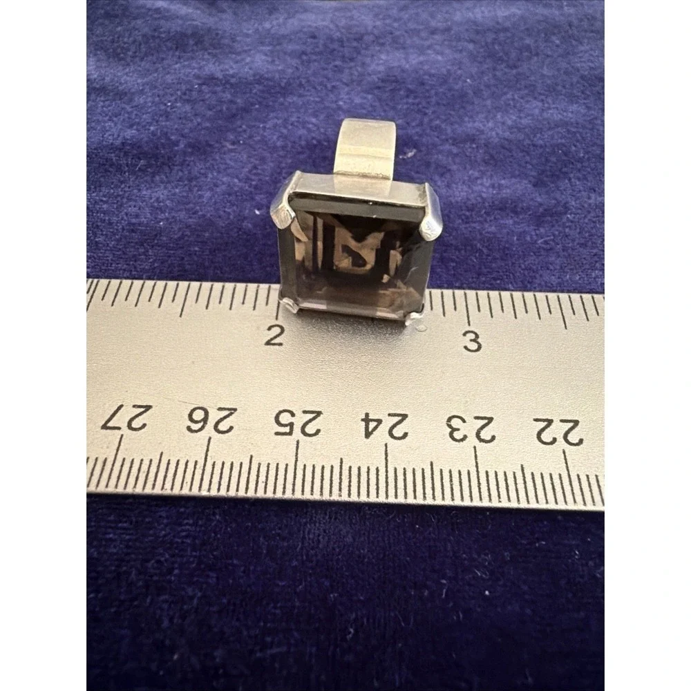 Sterling Silver Ring With A Smokey Quartz Stone Sz 6.5